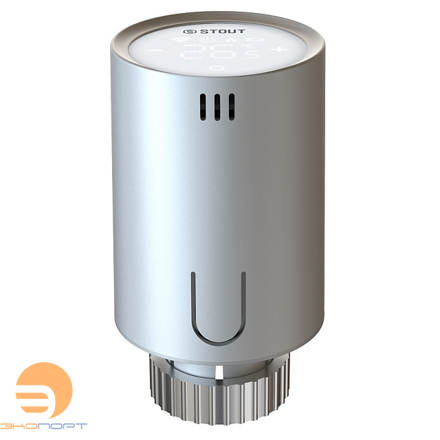 Термостатическая головка умная Zigbee, серая Stout
