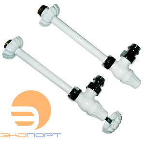 Комплект вентилей с трубками 1/2" угловой, БЕЛЫЙ, серия "Old Style" SR Rubinetterie