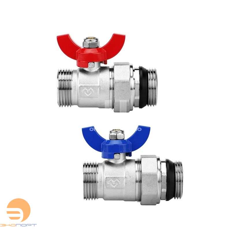 Комплект прямых шаровых кранов американка 1" Varmega