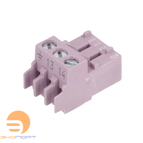 Штекер 3-х разъёмный, фиолетовый