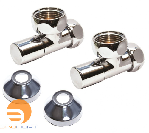 Вентиль угловой для подключения воды к полотенцесушителю 1"х3/4" SMART (2шт.)