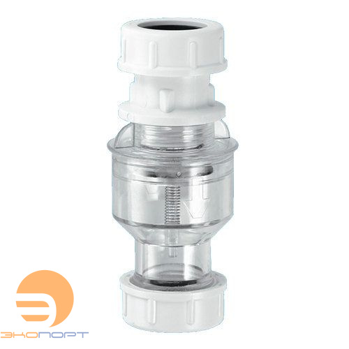 Клапан обратный вертикальный DN 19-23мм (прозрачный) "компрессионный"  McAlpine 