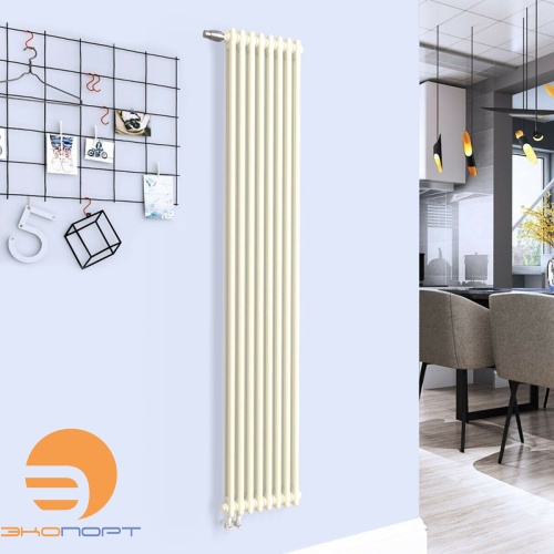 Радиатор трубчатый Solira 2180/ 8 №69 твв 1/2 (нижн. подкл. с вент. вставкой) RAL 9016