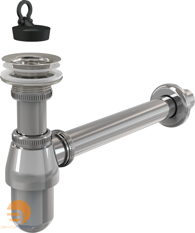 Сифон для умывальника с выпуском 11/4 DN 32 ХРОМ ALCA PLAST