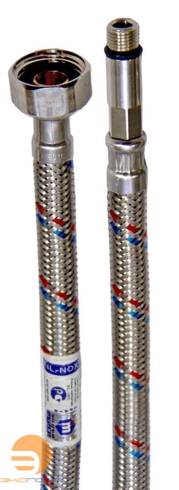 Подводка в оплетке S/S для смесителя 1/2 M10*1x18 80 см