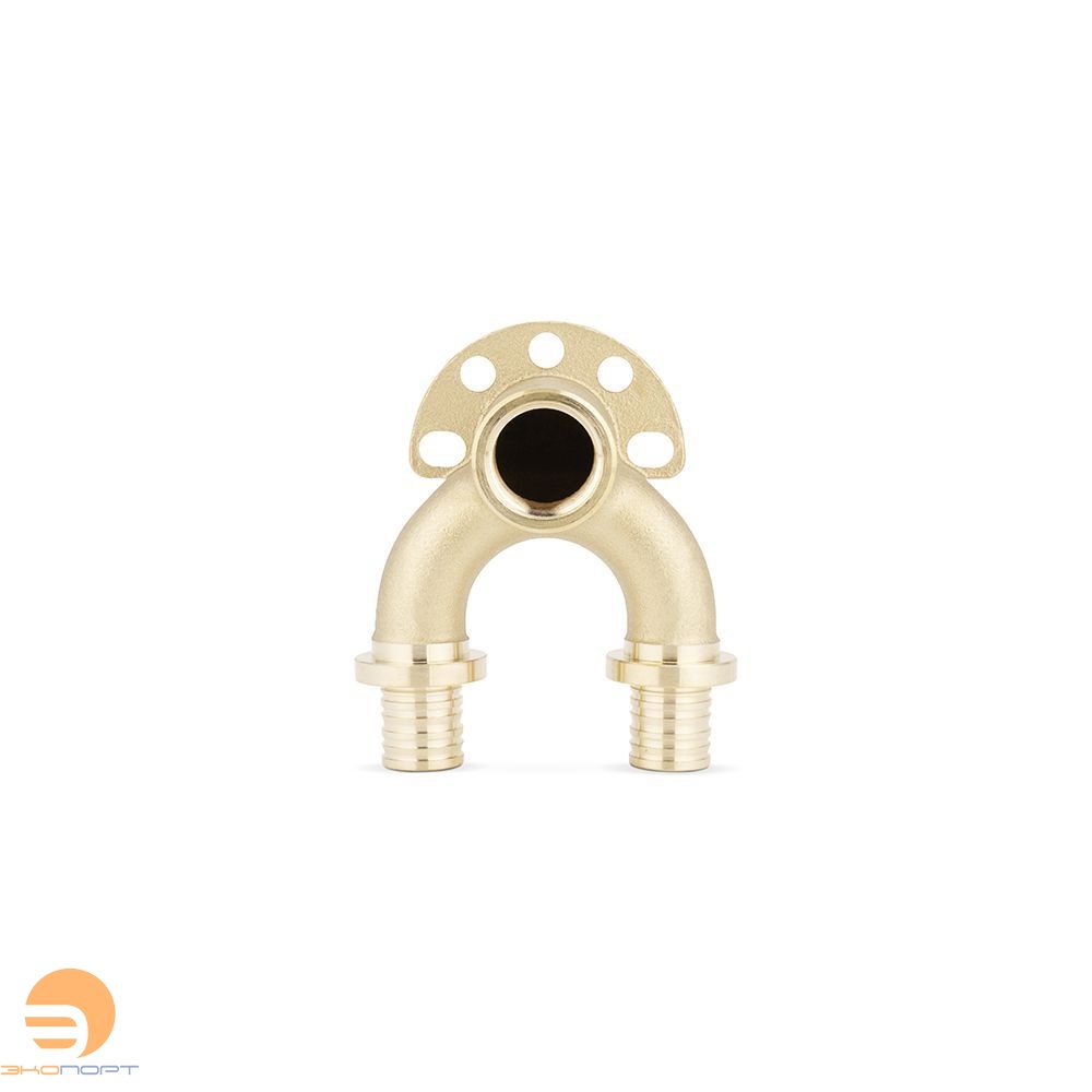 Угольник настенный с креплением проходной 20-20-1/2 ВР латунь Varmega