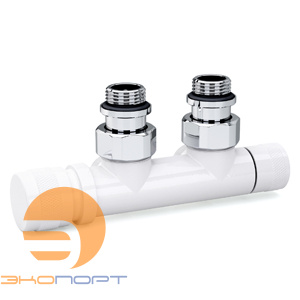 Узел нижнего подключения угловой 1/2"х3/4"Е Белый (левый) с ручной регулировкой SR Rubinetterie