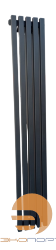 Радиатор QUADRUM 40 V 1750- 5 RAL 1M183SN026 (муар серый темный металлик)