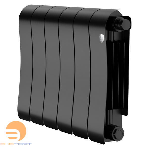 Радиатор биметаллический Infinity Noir Sable 300/87  6 секции VR80 (нижнее правое) черный Royal Thermo