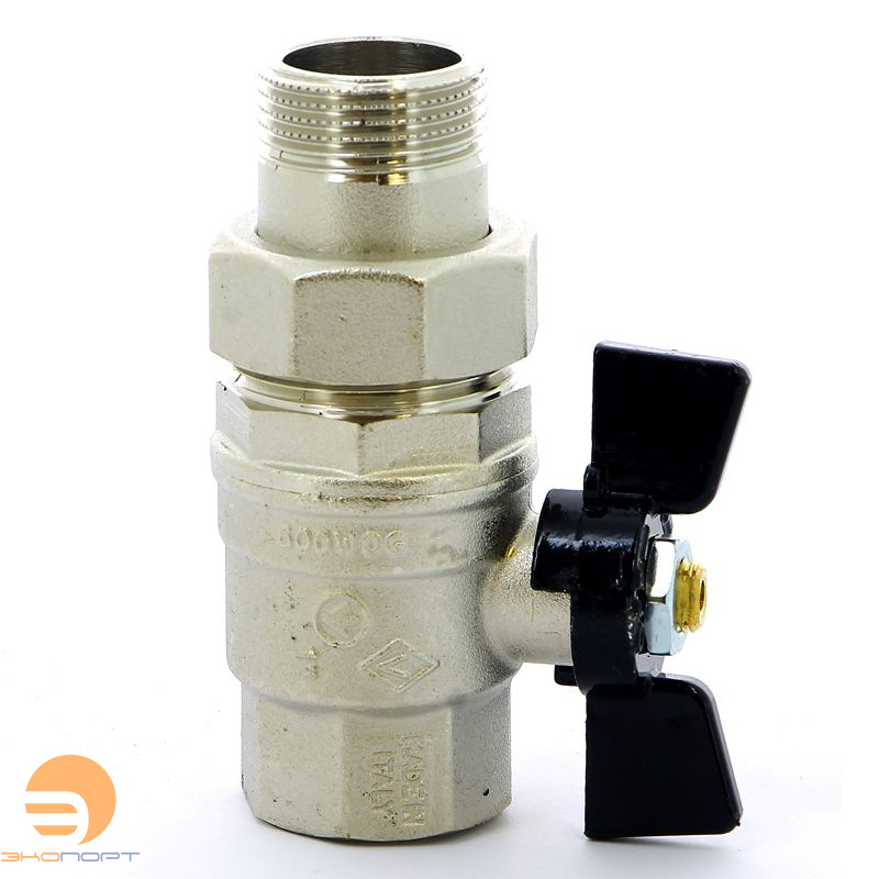 Кран со сгоном усиленный НВ 1" (бабочка) Bugatti