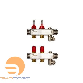 Коллекторы SSM-02F с расходомерами, 2 контура, нерж. 