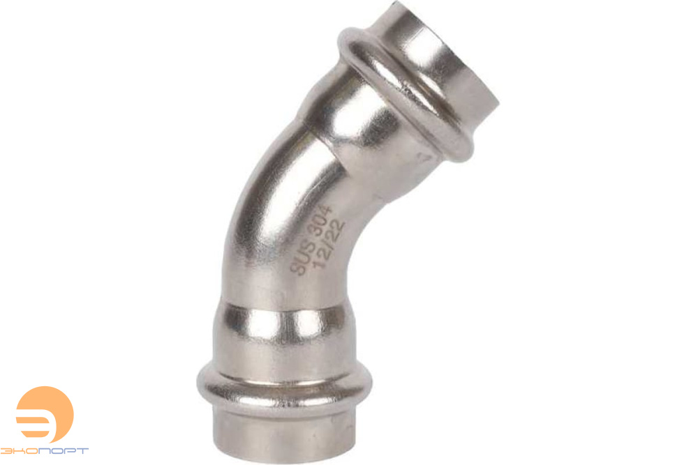 Отвод ВВ 18х45* нерж. Rommer