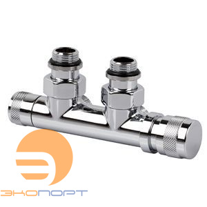 Узел нижнего подключения угловой 1/2"х3/4"Е Хром (правый) с ручной регулировкой SR Rubinetterie