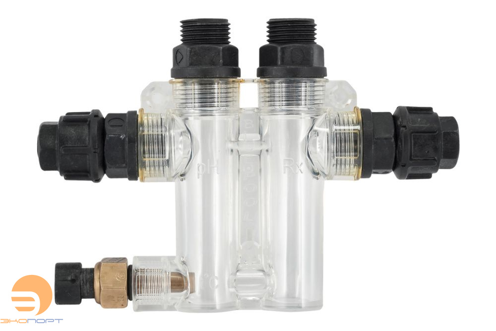 Пробоотборная ячейка Rx-pH-t* в сборе (датчик термо, 2 держ.электрода, 2 переход.шланг, корпус NEW)