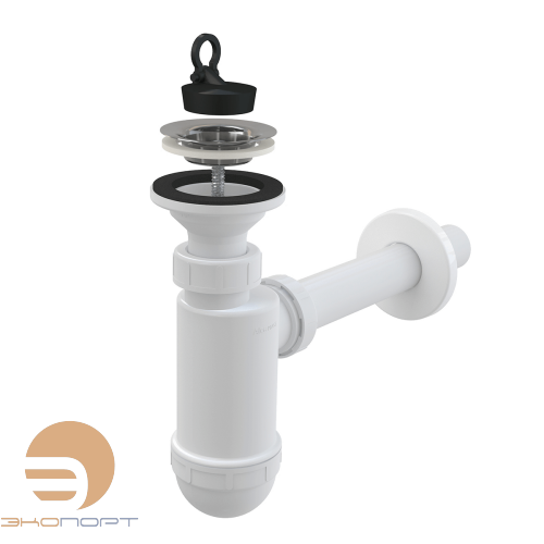 Сифон для умывальника с выпуском Dn 32, нерж ALCA PLAST