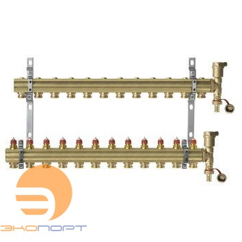 Комплект коллекторов FHF-12 set  вент. вставки латунь 