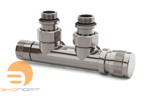 Узел нижнего подключения угловой 1/2"х3/4"Е Матовый никель (правый) SR Rubinetterie