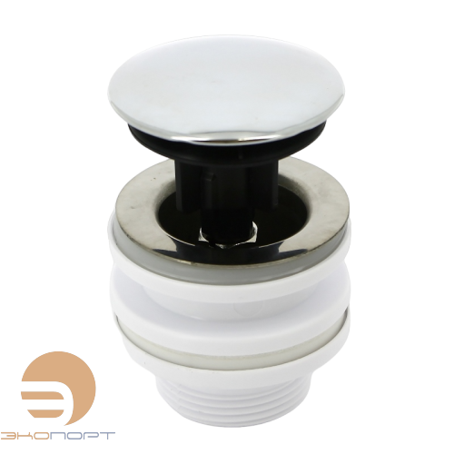 Выпуск без перелива пластиковый "кнопка" (d=1 1/4) хром McAlpine (блистер)