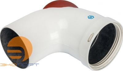 Элемент дымохода отвод 90° DN80 с инспекционным патрубком STOUT