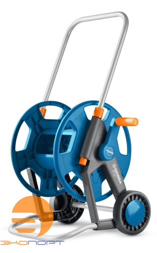 Катушка для шлангов, телескопическая ручка. усиленные колёса 60м x 1/2" и 30м x 3/4"