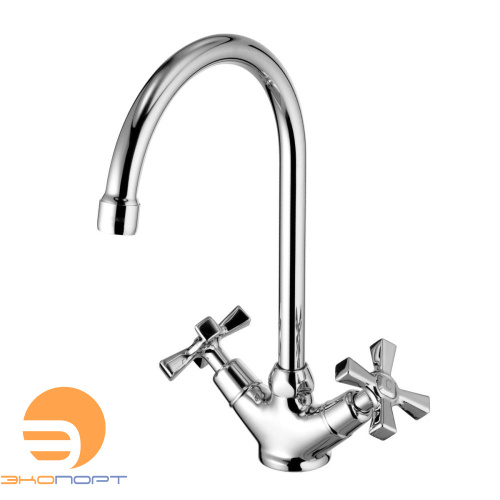 Смеситель для кухни с поворотным изливом,  Бенефит, хром, LEMARK