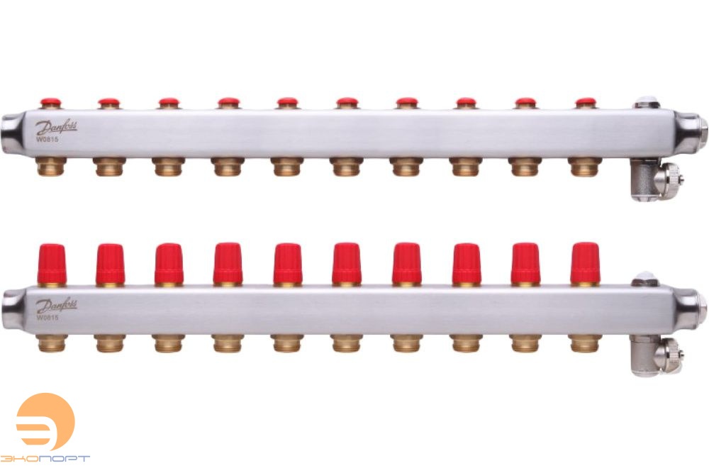 Коллекторы SSM-11 без расходомеров, для 11 контуров, нержавейка 