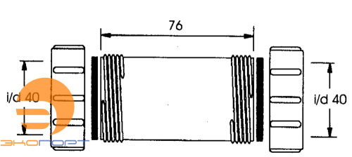 Муфта сдвижная Ду40х40, белый McAlpine