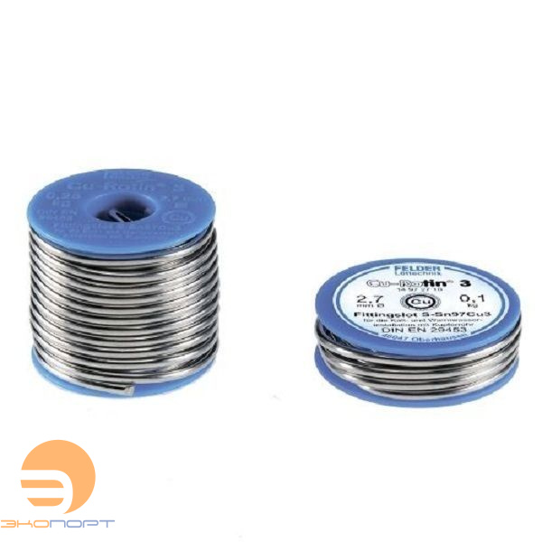Припой мягкий №3 2мм 250гр на шпуле Cu-Rotin3 Felder
