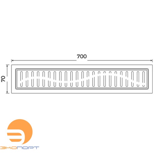 Лоток душевой комб. затвор 70х700 мм Gappo
