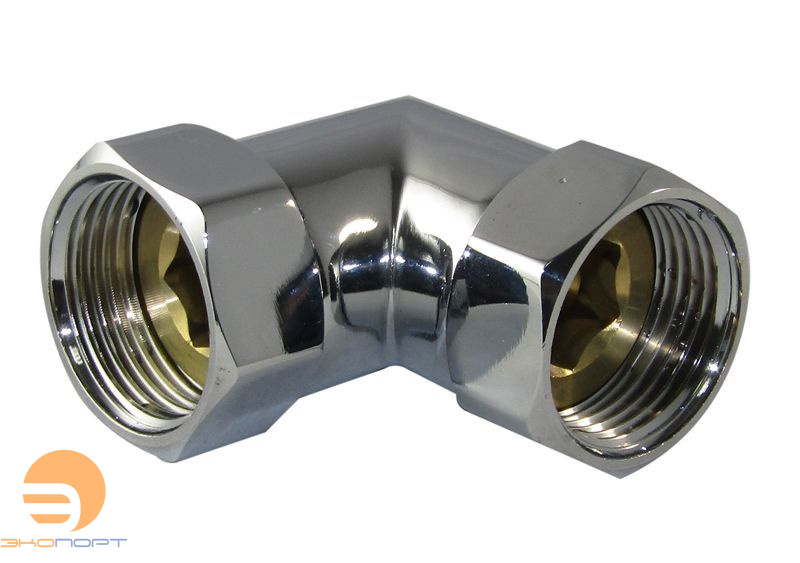 Сгон угловой (американка) для полотенцесушителя 1 х 1/2 ВВ ХРОМ (SANITAN) SMART