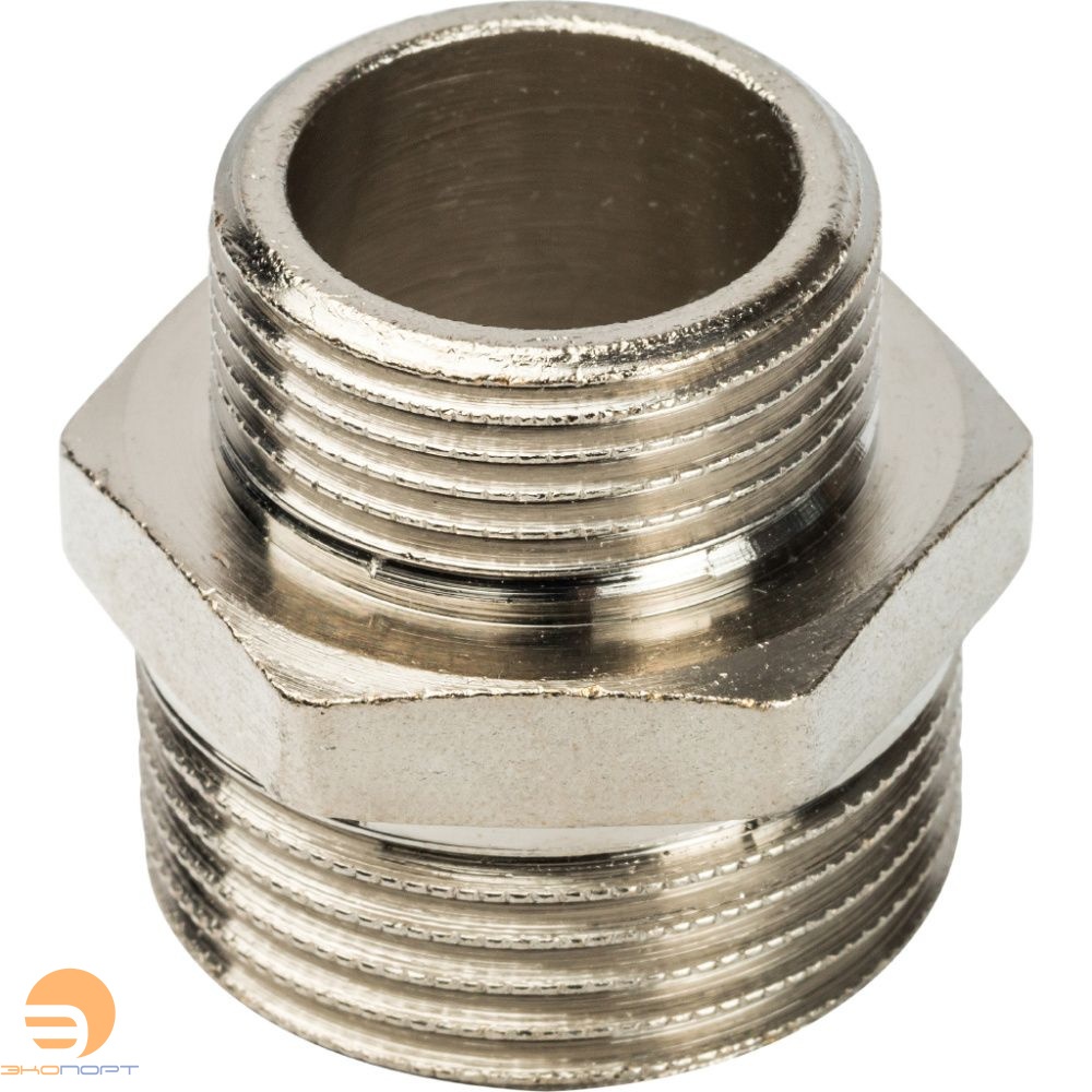 Ниппель переходной  НН 1х3/4 (никель) Stout