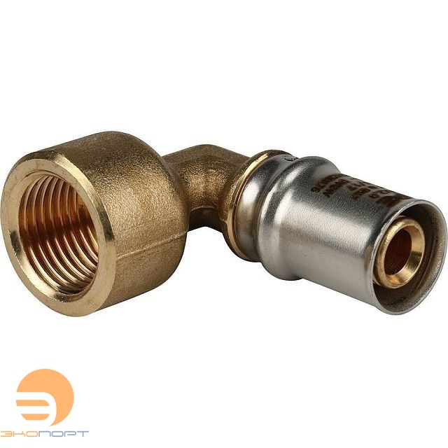 Угольник 16-1/2 ВР латунь, пресс Stout