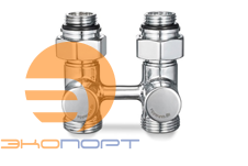 Узел нижнего подключения 1/2x3/4Ek прямой хром Varmega