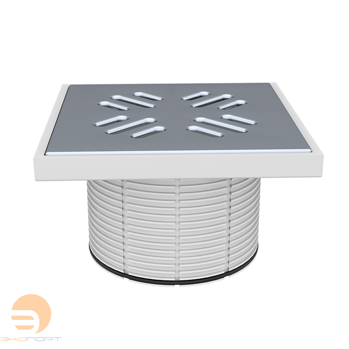 Надставка для трапа STYRON STY-505 со стальной решеткой 150x150 мм 