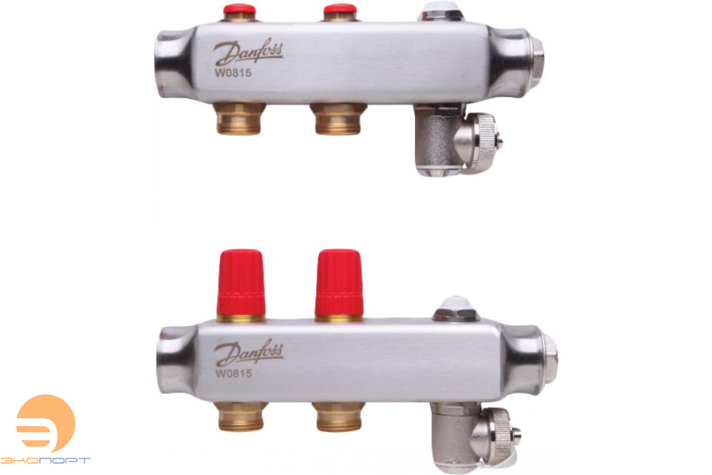Коллекторы SSM-2 без расходомеров, для 2 контуров, нержавейка