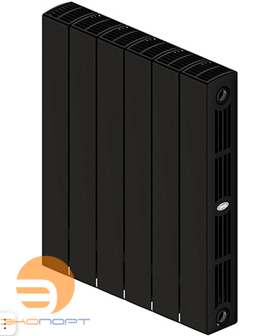 Радиатор биметаллический SUPReMO Ventil 350/90  6 секций (SVR) нижнее справа Rifar АНТРАЦИТ