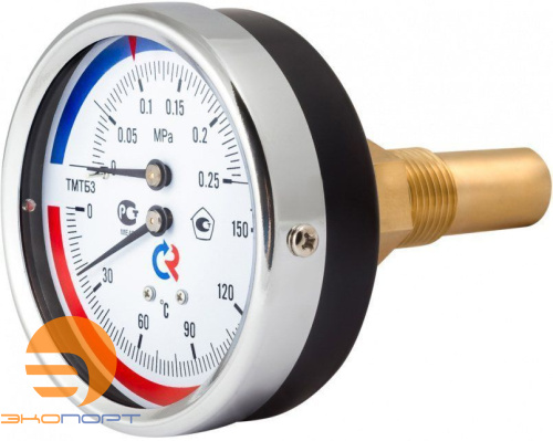 Термоманометр ТМТБ-31Т.2 (0..+120С)(0-0,6 МПа) G1/2'', кл.т.2,5, L=64мм Термоманометр ТМТБ-31Т.2 (0..+120С)(0-0,6 МПа) G1/2'', кл.т.2,5, L=64мм
