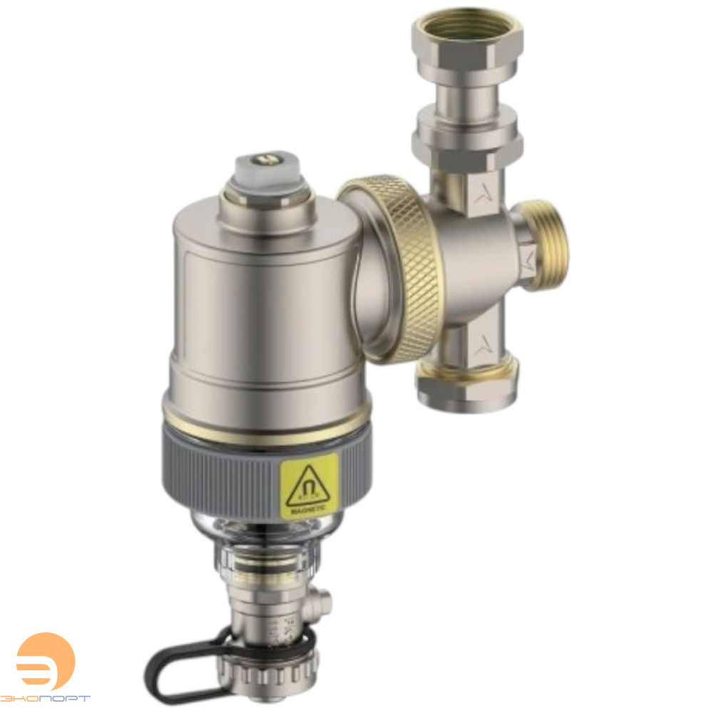 Сепаратор шлама магнитный с прозрачной камерой с универсальным T-образным соединением 3/4"Gaobo