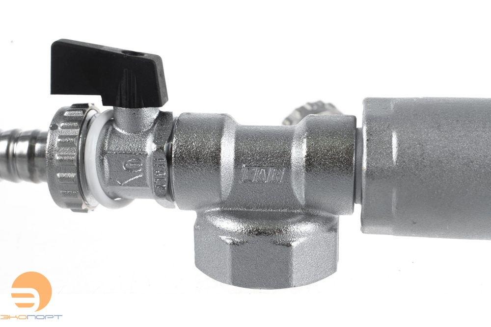 Тройник с воздухоотводчиком и сливн. кр. 1" ВР FAR