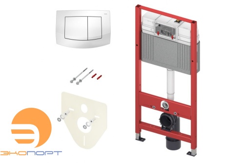 Комплект 4в1 TECEbase 2.0 для установки подвесного унитаза с панелью TECEambia, белый, TECE