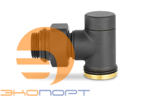 Узел нижнего подключения 1/2x3/4Ek угловой раздельный черный Varmega