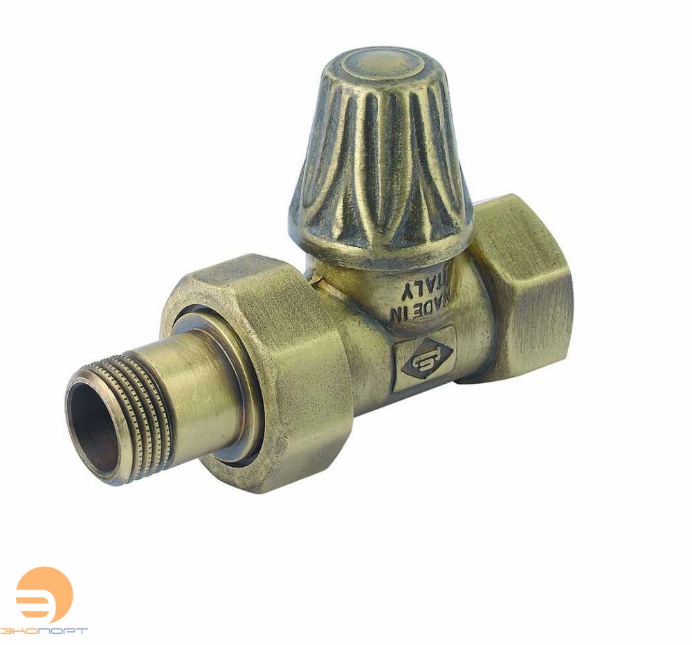 Вентиль латунный Artistic 3/4 прямой нижний, бронза Carlo Poletti 