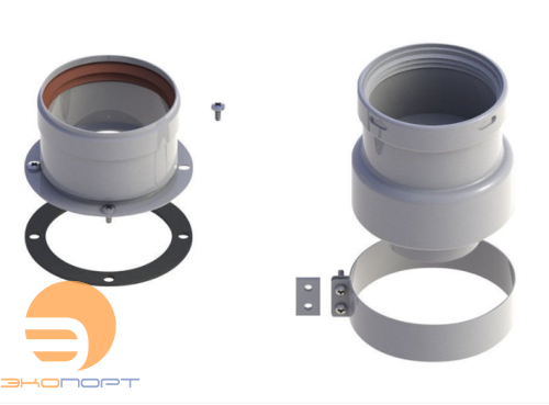 Патрубки подключения котла (алюм. окраш. белым) DN80 (для BAXI)