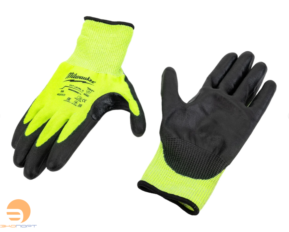 Перчатки защитные Hi-Vis Cut level 3/C, M/8 Milwaukee