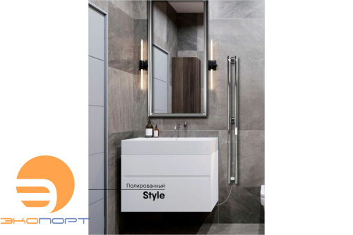 Полотенцесушитель Style (electro) 120/10 (скр.монтаж, унив.подкл.R/L, Полиров.) INDIGO