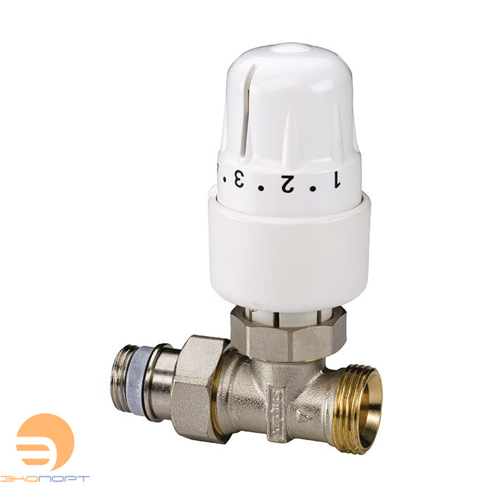 Вентиль RTL с т/с головкой 1/2х3/4 прямой (по t обратки) Simplex