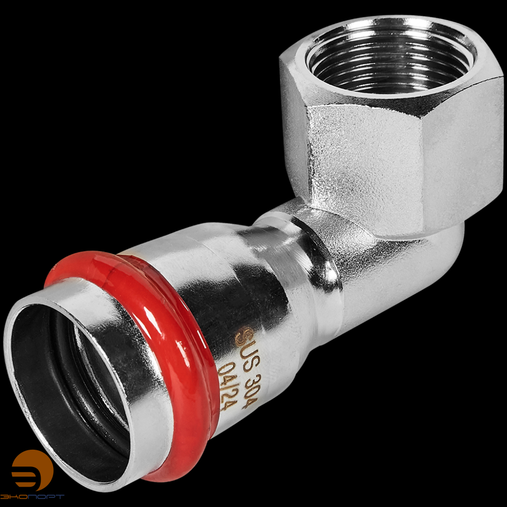 Отвод 28х3/4 ВР нерж. Rommer