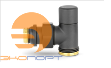 Клапан радиаторный запорный 1/2x3/4 Ek угловой черный Varmega