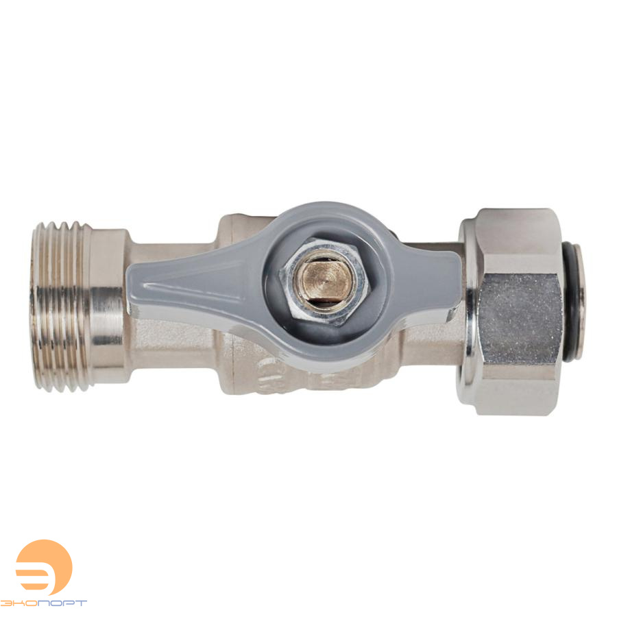 Кран шаровый Ду 15, G 3/4" НГ (Евроконус) х G 3/4" НР (Евроконус), для отводов коллектора МИВС