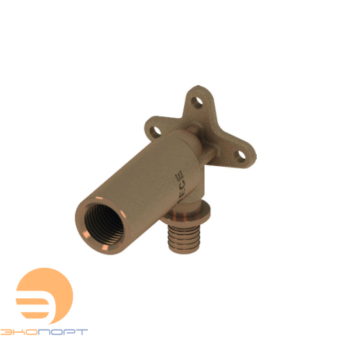 Уголок настенный с креплением удлиненный ВР  16х 1/2" бронза TECE